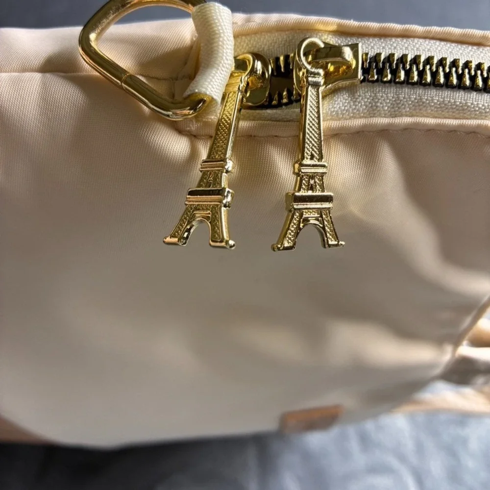 Messenger Bag Laptop Computer Briefcase‎ 16x11 Padded Ivory Tan Faux Leather